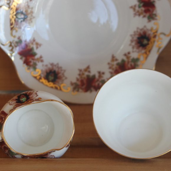 Vintage Royal Tara Ireland Fine Bone China Sugar Creamer Cake Serving Plate - Picture 13 of 13